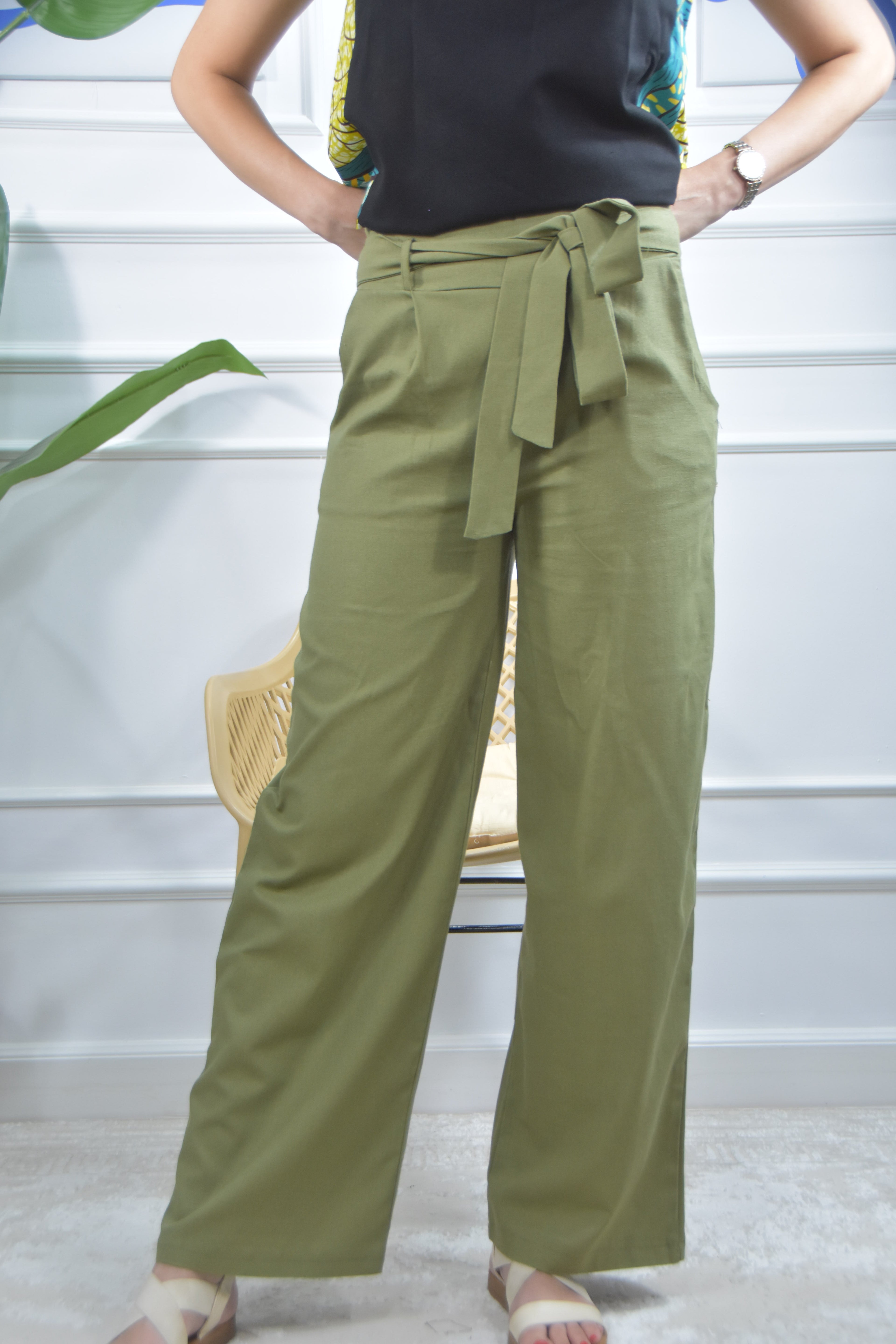 Pantalon en lin large