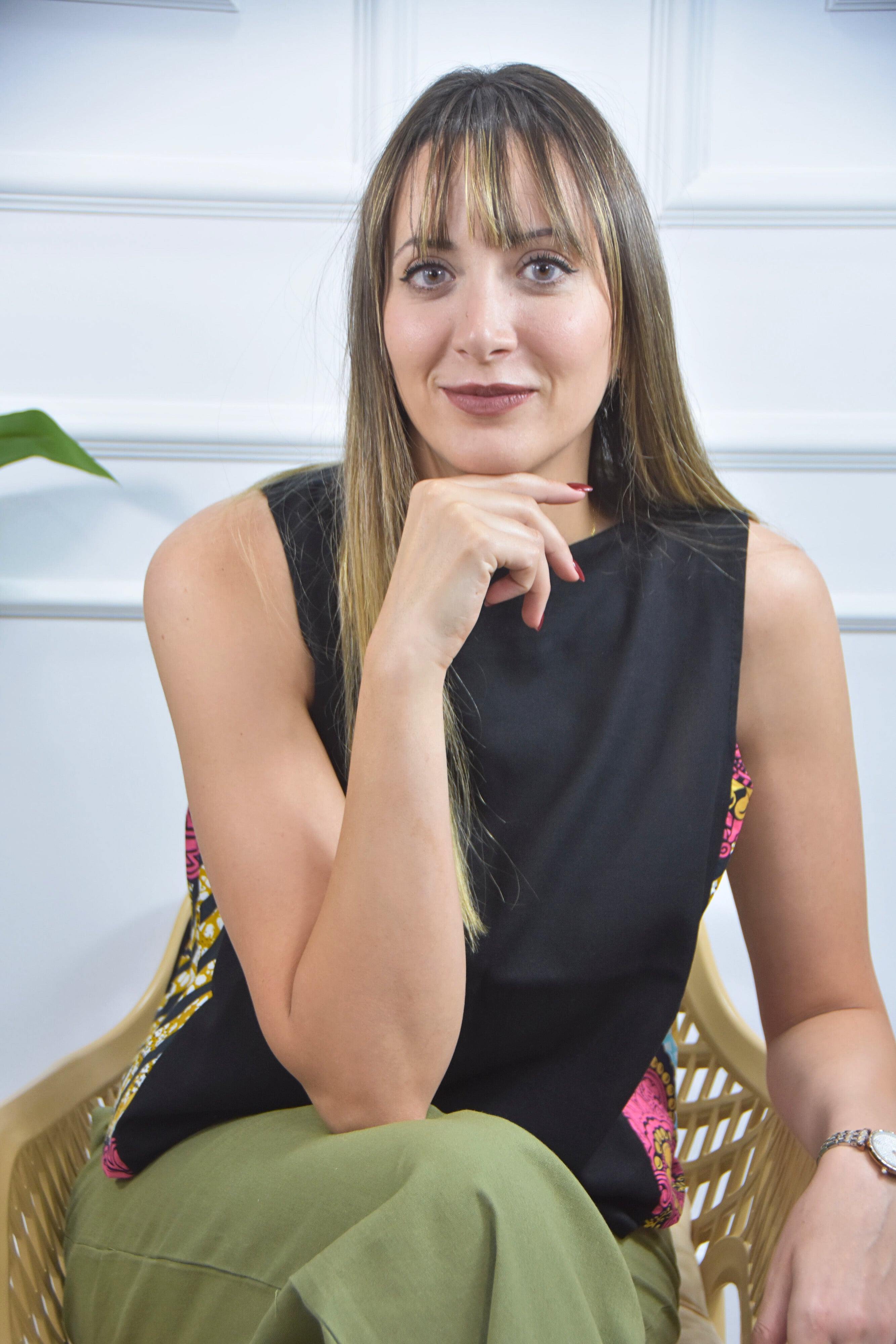 Le top "Racines" "Lin + wax africain"